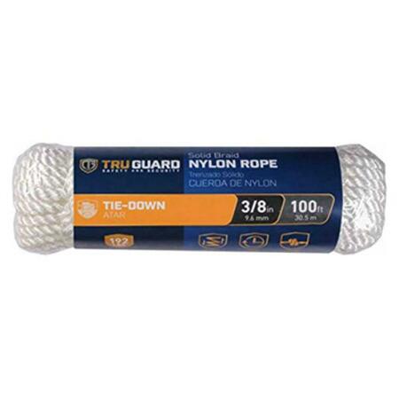 MIBRO 0.37 in. x 100 ft. Tru Guard Nylon Rope, White 231488